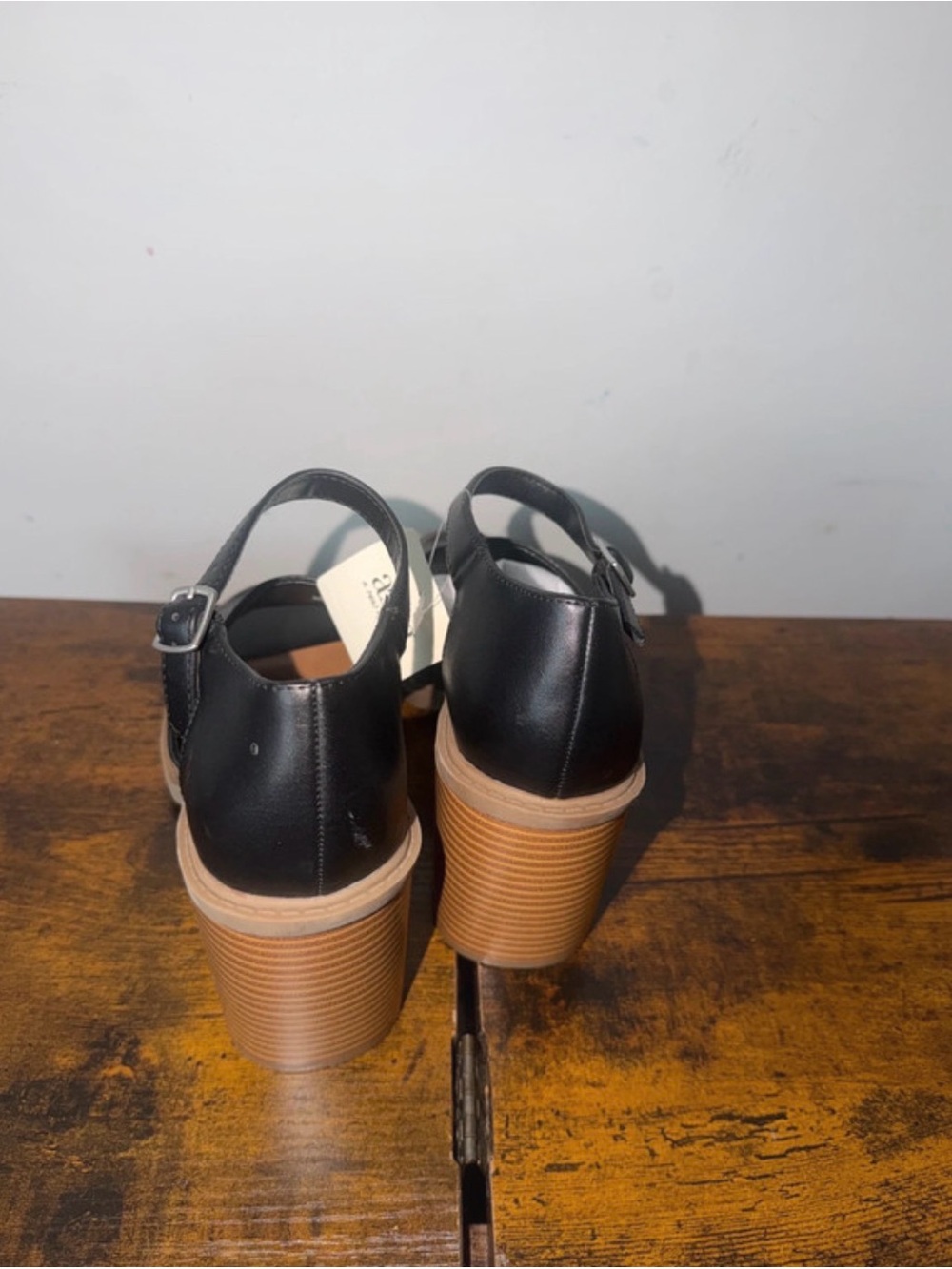 a.n.a Black Open-Toe Ankle Strap Heeled Sandals - Picture 3 of 3
